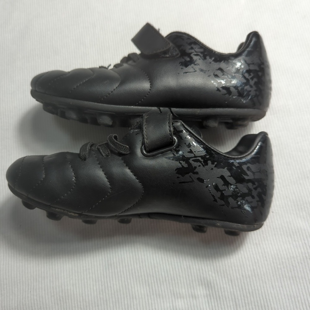 BRAVA Soccer Cleats Toddler 12D Black Athletic Soccer Shoes Hook‎ Loop 160466 - Picture 2 of 6